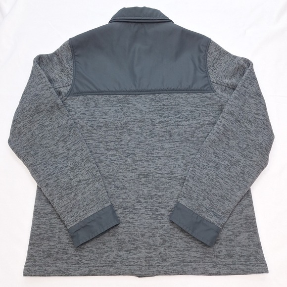 Lands End Jacket Mens Medium Tall 38-40 Gray Knit Snap Front‎ Shacket Outdoor - Picture 3 of 9